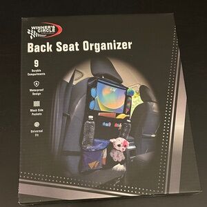 Black Back Seat Organizer - 9 Pocket Car Storage